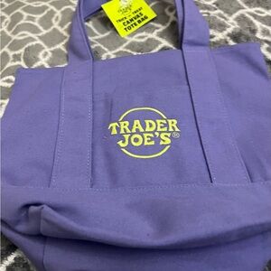 Trader Joe's Purple Canvas Tote Bag